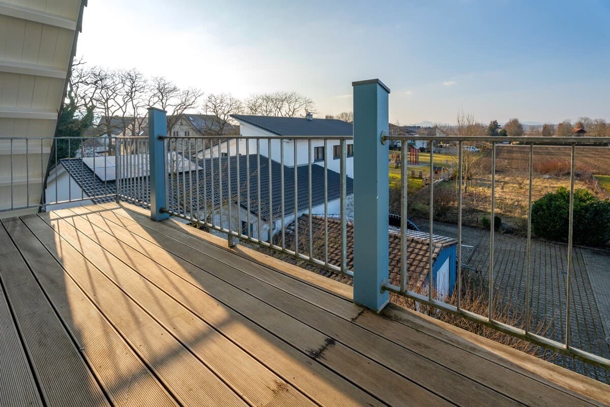 Balkon mit Blick ins Grüne