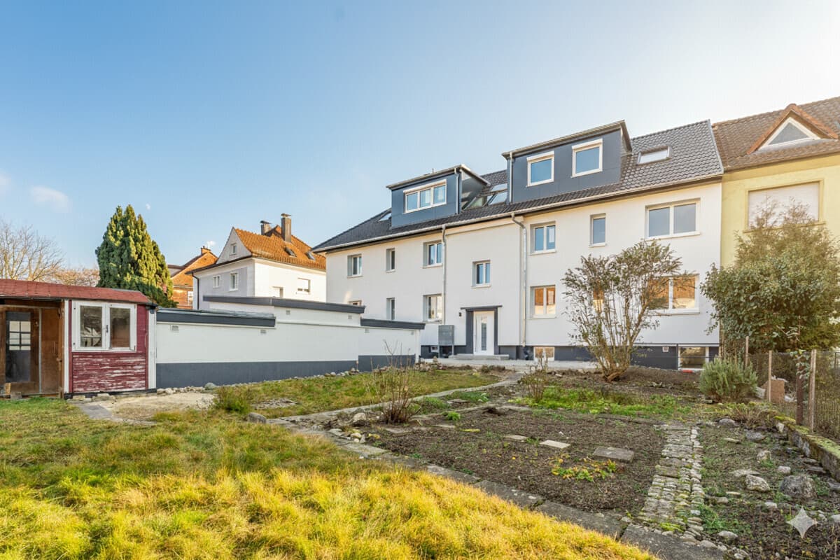 Rückansicht mit Garten 
