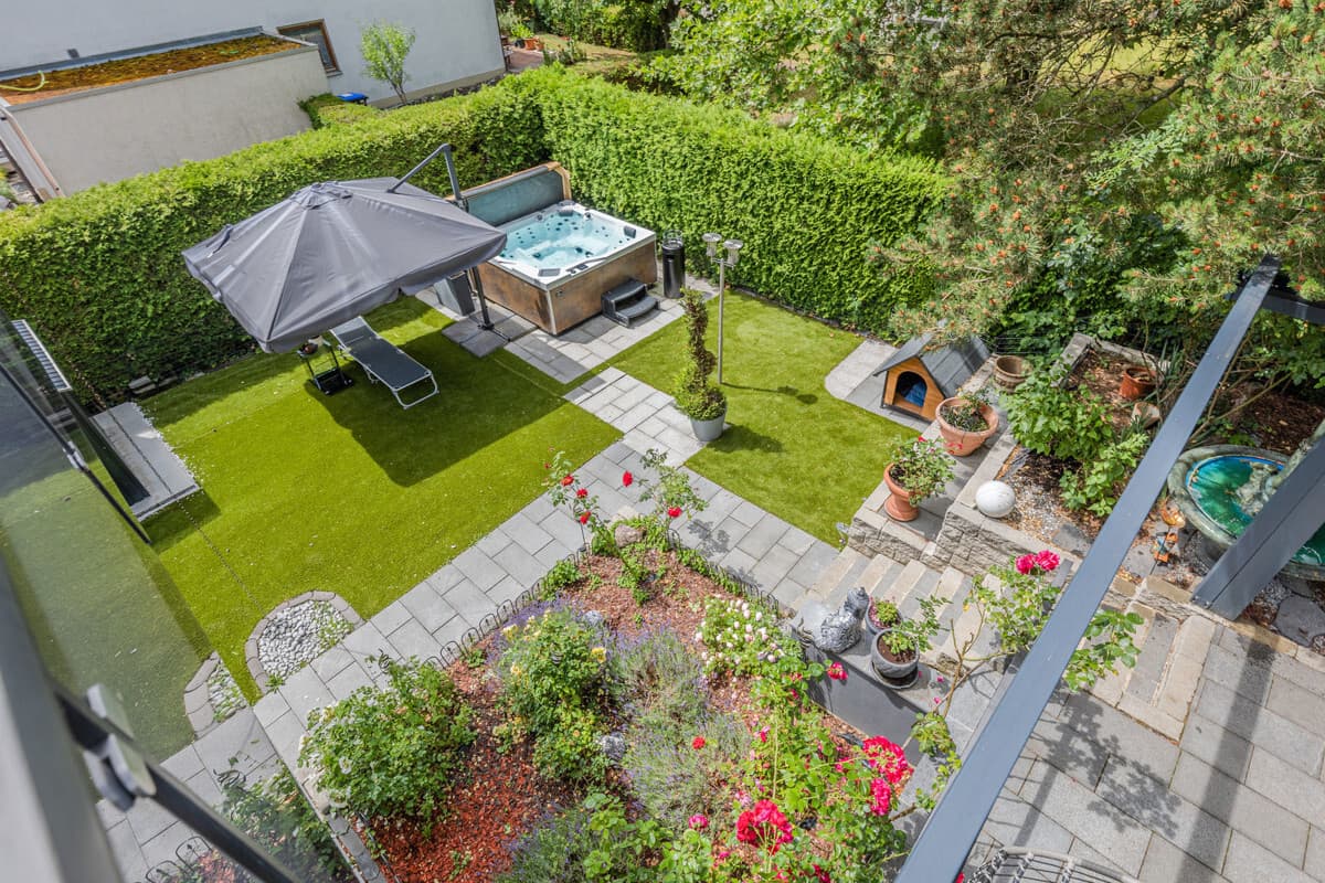 Blick vom Balkon