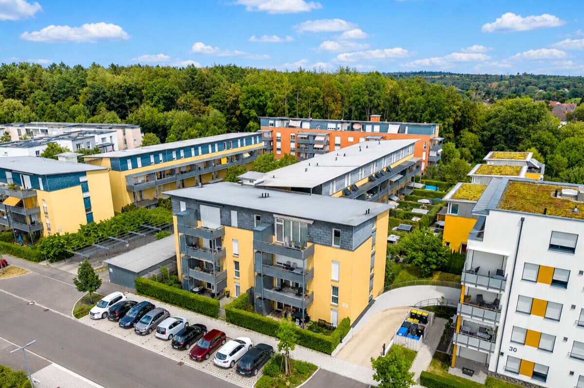 Luftaufnahme Straßenseite