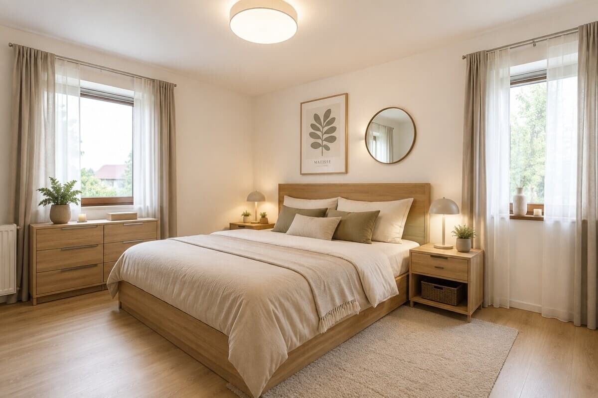 Schlafzimmer mit KI generiert