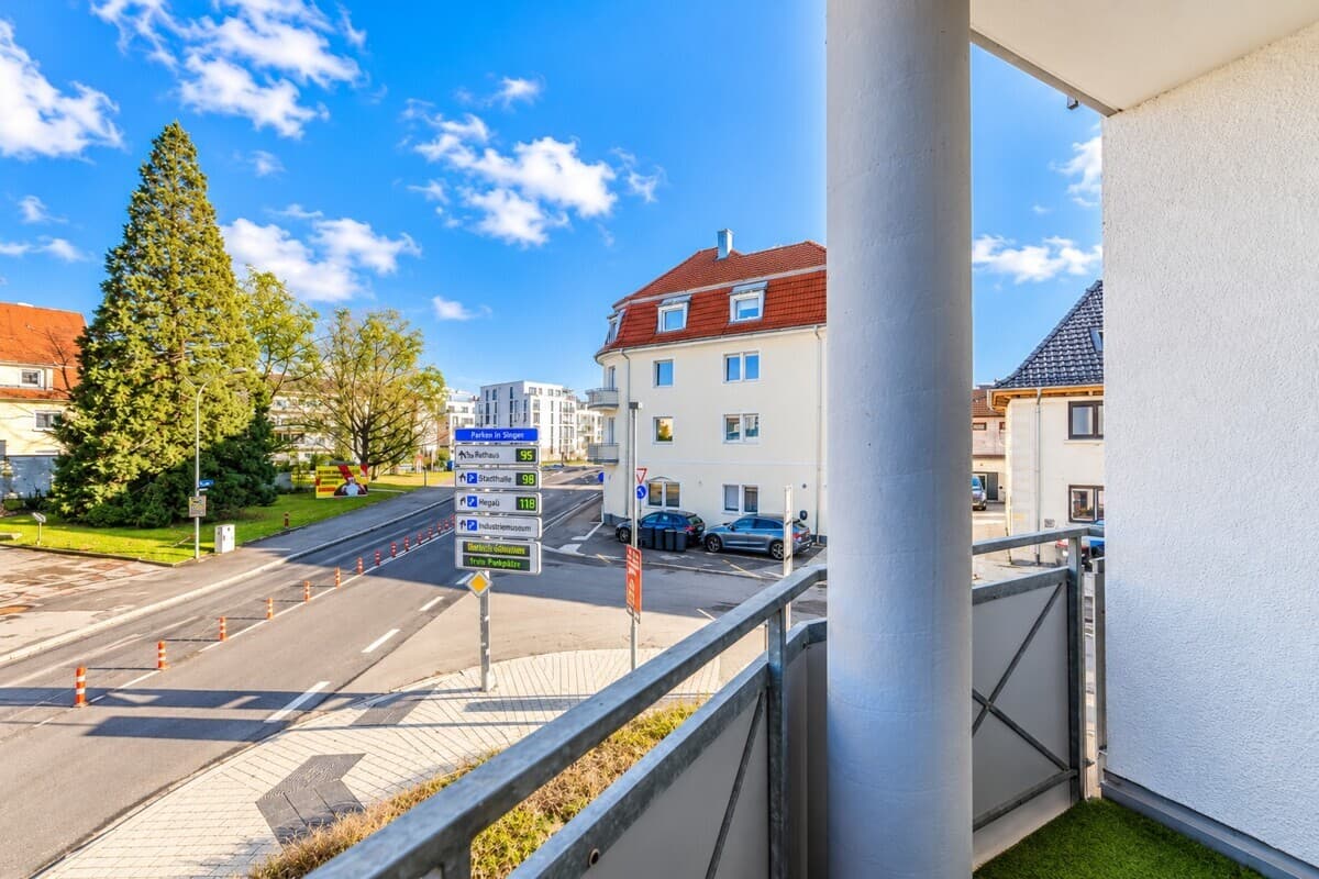 Blick vom Balkon
